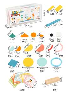 Boxed Cute Transformable Wooden Building Blocks Puzzle, Logic Thinking Development, Montessori Preschool Educational Toy - Multicolor - View 13