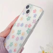 Funda a prueba de golpes de borde suave y moderno con patrón de flores para iPhone 7 / 8 / 11 / 12 / 13 / 14 / 15 / X / XR / Xs / Mini / Plus / Pro / Pro Max / SE. Esta funda a prueba de golpes es un compañero confiable para tu teléfono. - 1 pieza - Ver 6