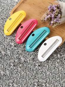 Manual Plastic Toothpaste Squeezer, Vertical Bathroom Dispenser For Toothpaste, Face Wash, Hand Cream, No Electricity Needed, Home Bathroom Decor, Autumn Decor, Back To School Decor - Multicolor - View 3