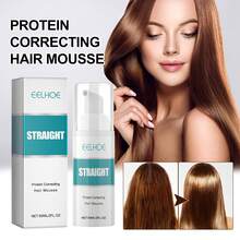Straightening & Repair Hair Mousse With Collagen - Smoothens Frizz & Repairs Damage, Hydrates & Nourishes Dry Hair For Silky, Shiny & Manageable Locks