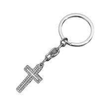 1pc Women's Personalized Alloy Rhinestone Cross Keychain, New Minimalist Cross Keychain Pendant, Creative Gold-Plated Hanging Ornament, Fashion Bag Keychain, Gift For Mother - Multicolor New - View 5