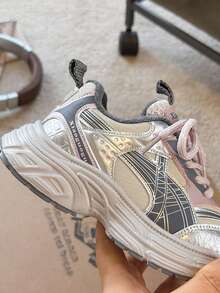 Girls' Sports Shoes, 2025 Autumn New Soft Bottom Chunky Sneakers, Children's Running Shoes, Big Kids Girls Shoes