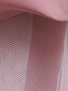 蕾丝长袖刺绣网纱优雅日间派对连衣裙，适合年轻女孩，不含头饰 - 藕粉色 - 查看 11