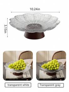 Fruit Plate With High Appearance Living Room Dried Fruit Plate With Glacier Pattern Fruit Plate Dining Table Bone Plate Cake Snacks Place Plate - Multicolor - View 4
