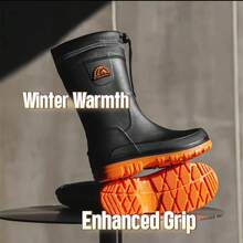 1 Pair Winter Thermal Lined Rain Boots - Warm, Non-Slip, High-Quality PVC Material, Great Value, Christmas Gift, Fashionable, Easy To Clean, Unisex, Men, Women