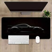1 tấm lót chuột chơi game chủ đề xe đua màu đen mờ - Đế cao su chống trượt và bề mặt nhẵn, tấm lót bàn phím và chuột máy tính hình chữ nhật, phù hợp cho PC, Laptop, văn phòng và sử dụng tại nhà - Phong cách đua xe, được thiết kế dành cho game thủ và các chuyên gia. - đen và trắng - Xem 9