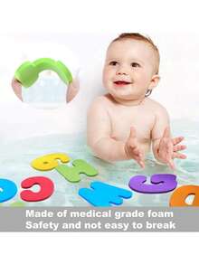 36 letras y números de espuma suave ABC 123 para baño, juguetes de aprendizaje temprano de letras de espuma para bebés - Multicolor - Ver 3
