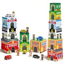 Coogam Montessori Sorting And Stacking Blocks With Nesting Garages Cars Stackable Number Boxes For Toddlers Learning Community Helpers Preschool Educational Toy Gift For 2 3 4 Year Old BabyNot Only Can It Bring Enjoyment, But It Also Has Educational Value. - Multicolor - View 2