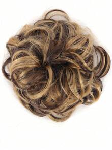 Synthetic Women's Messy Buns, Buns, Rubber Bands, Hair Bands, Caterpillar-Like Wigs - Multicolor - View 10