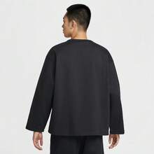 Nike Men's AS M NL MIDWEIGHT CREW TOP Knitted Hooded Sweatshirt IF1340-010 - Black - View 2