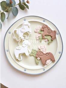 Molde de Biscoito em Forma de Cavalo Fofo, Cortadores de Biscoito em Forma de Animal Pônei, Estampador de Fondant, Ferramentas de Decoração de Bolo, Suprimentos de Cozimento - Cavalo - Visão 3