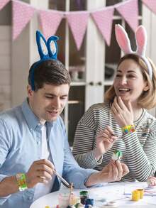 12个/6个装复活节拍手手环、复活节棕榈手环、复活节派对小礼物、复活节篮子填充物、复活节手链、复活节彩蛋填充物、派对用品、复活节礼品袋填充物、复活节彩蛋寻宝游戏、春季和复活节主题按扣、礼品袋填充物 - 彩色 - 查看 5