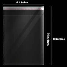 4x6 Inches 100 Pcs Clear Self Sealing Cellophane Bags Cookie Bags Resealable Cellophane Bag For Packaging Cookies,Gifts,Favors, Products,Candy - 透明 6"x9"(200 個裝) - 查看 4