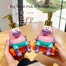 1pc Cartoon Fish Refillable Dispenser Bottle For Hand Wash, Shampoo, Body Wash, Lotion - Portable Travel Size Container, Great Gift Idea