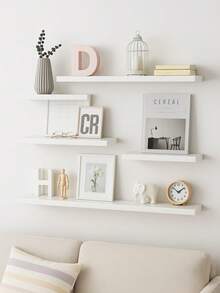 Set Of 4 Decadent Niche Shelves In White MDF For Decorating A Stylish And Decorated Living Room - 白色 - 查看 5