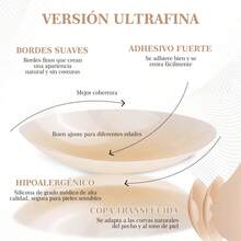 ECYWE 3pares Cubrepezones de Silicona Adhesiva(2pares de Estilos Diario+1par de Estilos Transpirables con Agujeros),Reutilizable Cubre Pezones para Mujer con Caja de Alenamiento,Pezoneras Cómodo - Piel oscura - Ver 3