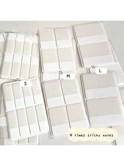 40/80/160 Sheets White N Times Double-Sided Memo Pads, Office & School Supplies, Back To School Essentials, Index Stickers, White Transparent Idol Photo Cards, Simple Bookmarks, Markers, Writable Sticky Notes, Student Stickers