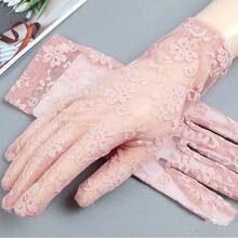 Găng tay ren mùa hè thanh lịch - Găng tay lái xe nhẹ, thoáng khí, chống tia UV - Găng tay ren chống nắng - Xem 2