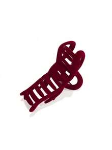 1pc Girls' Solid Color Flocked Bow Tie Hair Clip With Hollow Out Design Tassel, Elegant & Sweet & Fashionable School, Party, Dance, Daily Wear Choice Valentine's Day Valentines Summer Hair Claw Hair Clips Hair Jaw Clip Hair Clamps Hair Clutch Hair Claws Clip, School Stuff, College Fall Winter Claw Clip Hair Accessories For Girl For Vacation Outfits Girl