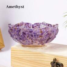 1个天然水晶灵气莲花碗 - 树脂疗愈石，用于冥想、能量净化和家居装饰，感恩节和圣诞节礼物 - 滴膠蓮花碗 - 查看 10