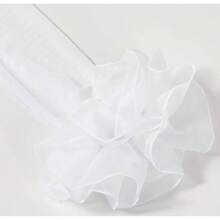 Women's Long Puff Sleeve Oversize Ruffle Cuff Sheer Gloves Tulle Mesh Gloves Wedding Opera Party Costume Gloves - Ivory - 查看 2