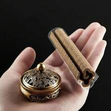 2pcs/3pcs Sandalwood & Agarwood Incense Burner, High-Quality Copper Alloy Incense Holder With Dragon & Phoenix Design, Suitable For Home, Office, Yoga, Tea Ceremony, Meditation - Multicolor - View 11