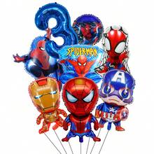 迪士尼授权酷炫卡通超级英雄蜘蛛侠任务系列铝箔气球，含蓝色数字铝箔气球，生日派对装饰，生日快乐气球套装，完美适用于生日成长仪式主题派对墙面装饰气球套装 - 彩色 - 查看 15