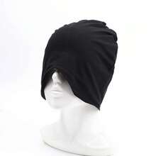 Gorro de Dormir Unisex% Algodón Antialérgico Gorro de Casa de Dos Capas Gorro de Tela No Alérgico - Gris claro (ZZZ) - Ver 3