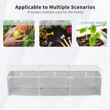 Outdoor Mini Greenhouse For Winter, Portable Polycarbonate Greenhouse With Aluminum Frame, Openable Top Ventilation, Cold Frame For Balcony Patio, Plant Greenhouse For Herbs Vegetables Flowers, Rustic Style Garden Greenhouse - 銀色 - 查看 4