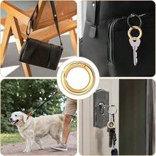 5/10/15/20/30 cái móc khóa carabiner tròn bằng kim loại có lò xo mở được, đầu nối móc khóa, phù hợp làm trang sức DIY và phụ kiện cho doanh nghiệp nhỏ - Nhiều màu - View 7