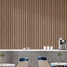Adhesive Wallpaper With Cedar Wood Ribbed Pattern, Medium Strips - Multicolored 16 - View 3