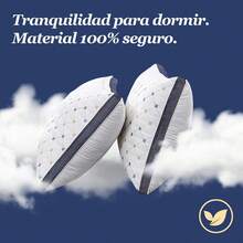 Almohada de cama de 65cm*45cm, disponible en paquetes individuales y dobles, lavable, transpirable, hipoalergénica, con funda de almohada extraíble, relleno de fibra, adecuada para dormir y descansar, almohada de hotel de lujo, hecha de fibra de poliéster de microfibra. - blanco - Ver 6