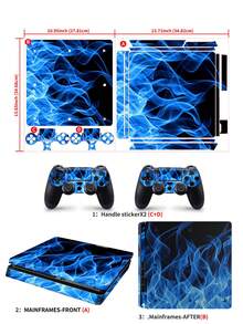 1 Set de Pegatina protectora impresa para consola de juegos delgada, resistente al agua y a los arañazos - Multicolor - Ver 5