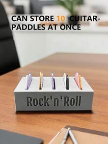 3D打印吉他拨片展示盒，适合吉他手和演奏家，可容纳10个拨片，时尚的吉他主题礼物，适合音乐爱好者和音乐家，可作为男孩女孩的生日礼物，也可作为万圣节、感恩节、圣诞节等节日的礼物。