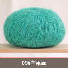 50g 450m/492yds Soft Shiny Sequin Yarn, Crochet Knitting Fluffy DIY, 40% Acrylic, 30% Mohair, 30% Rayon, Fashion Soft Lace Knitted Yarn For Sweater, Shawl, Beaded Yarn - Sequined Mahair 1 - View 25
