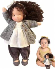 Muñecas Hechas A Mano - Juguete para niña Peluche| Bebé niñas Linda muñeca Juguetes Peluche, Trapo Ragdoll Juguete Peluche Regalo cumpleaños para niños - 3 - Ver 7