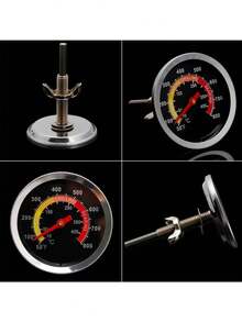 Barbecue Thermometer Stainless Steel 10-400 Degrees Celsiu Grill Temperature Gauge Oven Temperature Meters Long Probe BBQ - Multicolor - View 5