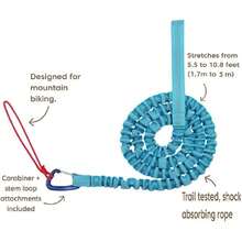 Cuerda de remolque, cuerda de tracción para niños de bicicleta, cuerda de tracción para padres e hijos con gancho de , cinturón elástico resistente con bolsa de almacenamiento,36640576 - Multicolor - Ver 5