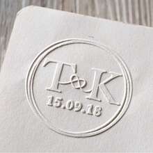 1 PC Personalized Initials Embosser Stamp, Custom Wedding Embossing Stamp For Invitations , Monogram Embosser, Napkin Embosser