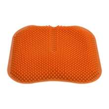 Silicone Seat Cushion, Cooling Seat Cushion (Super Large & Thick), Breathable Honeycomb Design Absorbs Pressure Points Seat Cushion, Gel Cushion For Office Chair, Home Car Seat Cushion For Wheelchair - 橘色 - 查看 8