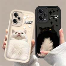 Funda de teléfono con bonito gatito y gato negro para Xiaomi Redmi Note 13 14 12 11 Pro Plus 5G 14S 12S 11S 10S 10 9 Redmi 14C 13C 12C 12 4G Etui - 6 - Ver 10