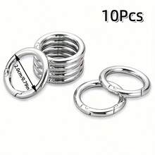 5/10/15/20/30 cái móc khóa carabiner tròn bằng kim loại có lò xo mở được, đầu nối móc khóa, phù hợp làm trang sức DIY và phụ kiện cho doanh nghiệp nhỏ - Nhiều màu - View 24