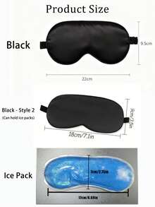 قناع نوم مبرد بحشوة الثلج، راحة تبريد حريرية، يخفف التعب، مناسب للنوم القيلولة، السفر، المكتب