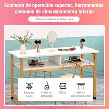 Mesa Para Manicurista Doble Con Estante 80x40x76 - Multicolor - Ver 9