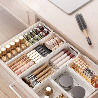 1 st. expanderbar förvaringslåda, multifunktionell hopfällbar kosmetikalåda, bärbar förvaringslåda för underkläder och strumpor, garderobslåda, justerbar storlek, platsbesparande, lämplig för sovrum, skåp, badrum, kök, sovsal, kosmetikalåda, klädförvaringslåda, kontorsmaterialförvaring, leksaksförvaring, snacksförvaring, förvaring av högtidssaker, presentförvaring