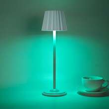 1pc Battery Powered RGB Desk Lamp - 16 Color Adjustable Touch Light, Wireless Bedside Decor, Suitable For Dining Room, Cafe And Hotel Bar - Multicolor - View 2