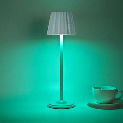 1pc Battery Powered RGB Table Lamp - 16 Colors Dimmable Touch Light, Wireless Bedside Decoration For Dining Rooms, Coffee Shops & Hotel Bars