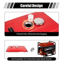 SHZICMY Universal 4 Gallon Metal Generator Gas Tank Red With Filter And Valve Petcock - 1 - View 10