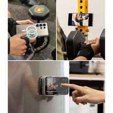 Dual Magnetic Silicone Ring Compatible con Accesorios MagSafe [Anillo Magnético de Doble Cara] Agarre de Dedo Desmontable de Silicona Suave y Delgada para Teléfono - Light Teal,36701130 - Gris Oscuro - Ver 6