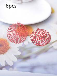 6pcs Filigree Jewelry Round Charms, Suitable For DIY Necklace - Filigree Jewelry - View 14